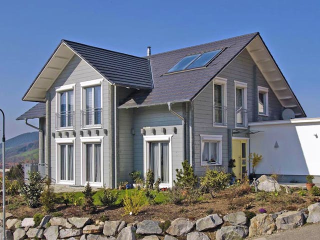 Blockhaus B178 Witte von Frammelsberger Holzbau, Blockhaus Außenansicht 1