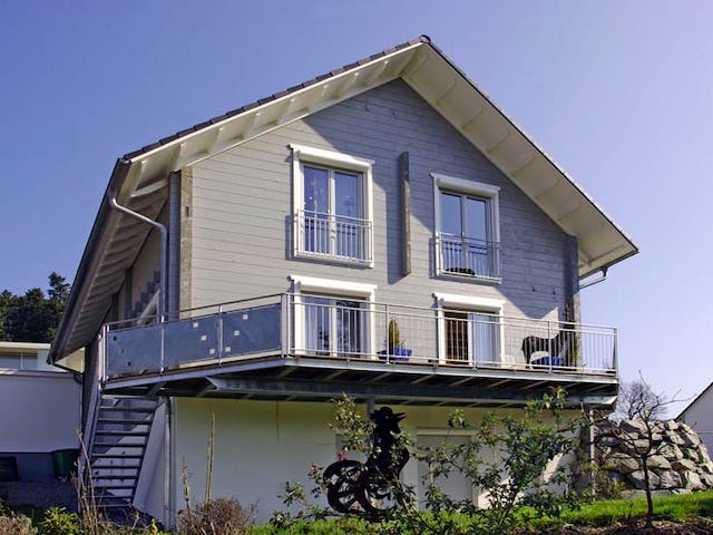 Blockhaus B178 Witte von Frammelsberger R. Ingenieur-Holzbau, Blockhaus Außenansicht 5