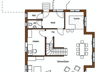 Blockhaus B178 Witte von Frammelsberger R. Ingenieur-Holzbau, Blockhaus Grundriss 2