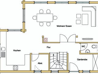 Blockhaus B138 Görlitz von Frammelsberger R. Ingenieur-Holzbau, Blockhaus Grundriss 1