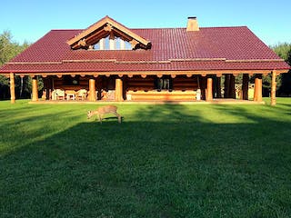 Blockhaus Blockhaus Lavanda von Holzbau Rustikal - Blockhäuser Bausatzhaus ab 273288€, Satteldach-Klassiker Außenansicht 2