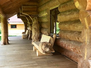 Blockhaus Blockhaus Lavanda von Holzbau Rustikal - Blockhäuser Bausatzhaus ab 273288€, Satteldach-Klassiker Außenansicht 3
