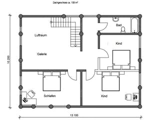 Blockhaus Blockhaus Lavanda von Holzbau Rustikal - Blockhäuser Bausatzhaus ab 273288€, Satteldach-Klassiker Grundriss 2