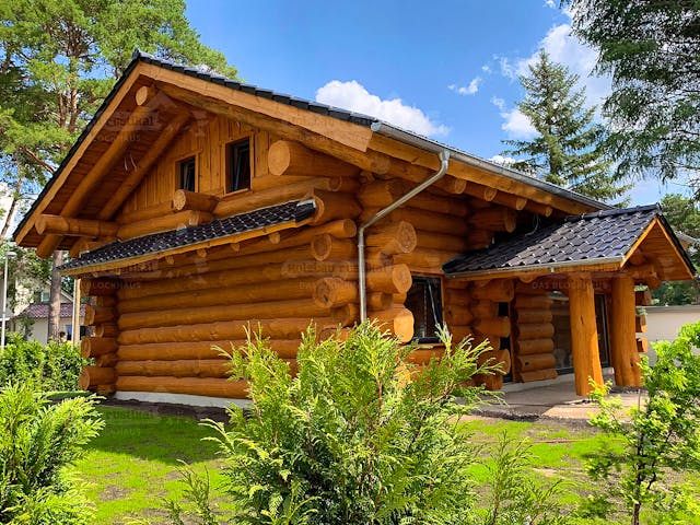 Blockhaus Blockhaus Zossen von Holzbau Rustikal - Blockhäuser Bausatzhaus ab 121600€, Blockhaus Außenansicht 1