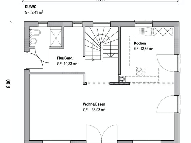 Fertighaus Homestory 057 von Lehner Haus Schlüsselfertig ab 274170€, Satteldach-Klassiker Grundriss 1