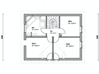 Fertighaus Homestory 057 von Lehner Haus Schlüsselfertig ab 274170€, Satteldach-Klassiker Grundriss 2