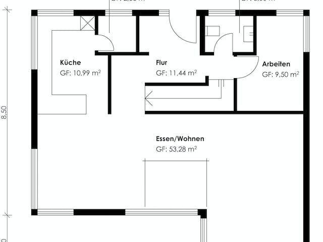 Fertighaus Homestory 139 von Lehner Haus Schlüsselfertig ab 466570€, Satteldach-Klassiker Grundriss 2