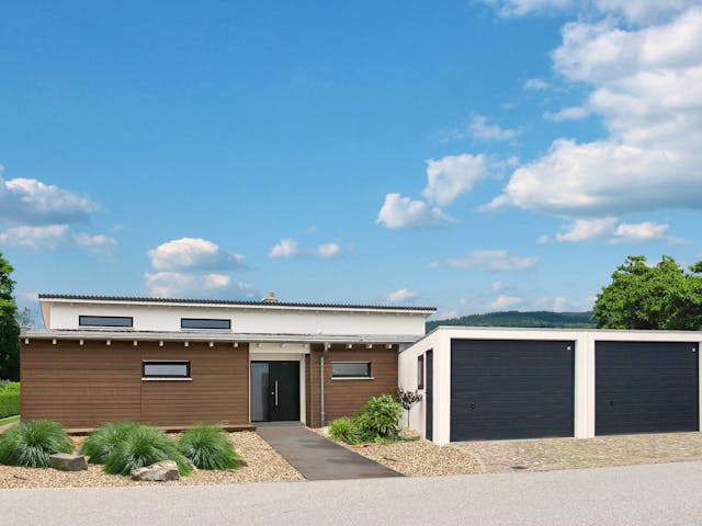 Fertighaus Homestory 196 von LEHNER HAUS Schlüsselfertig ab 314600€, Bungalow Außenansicht 1