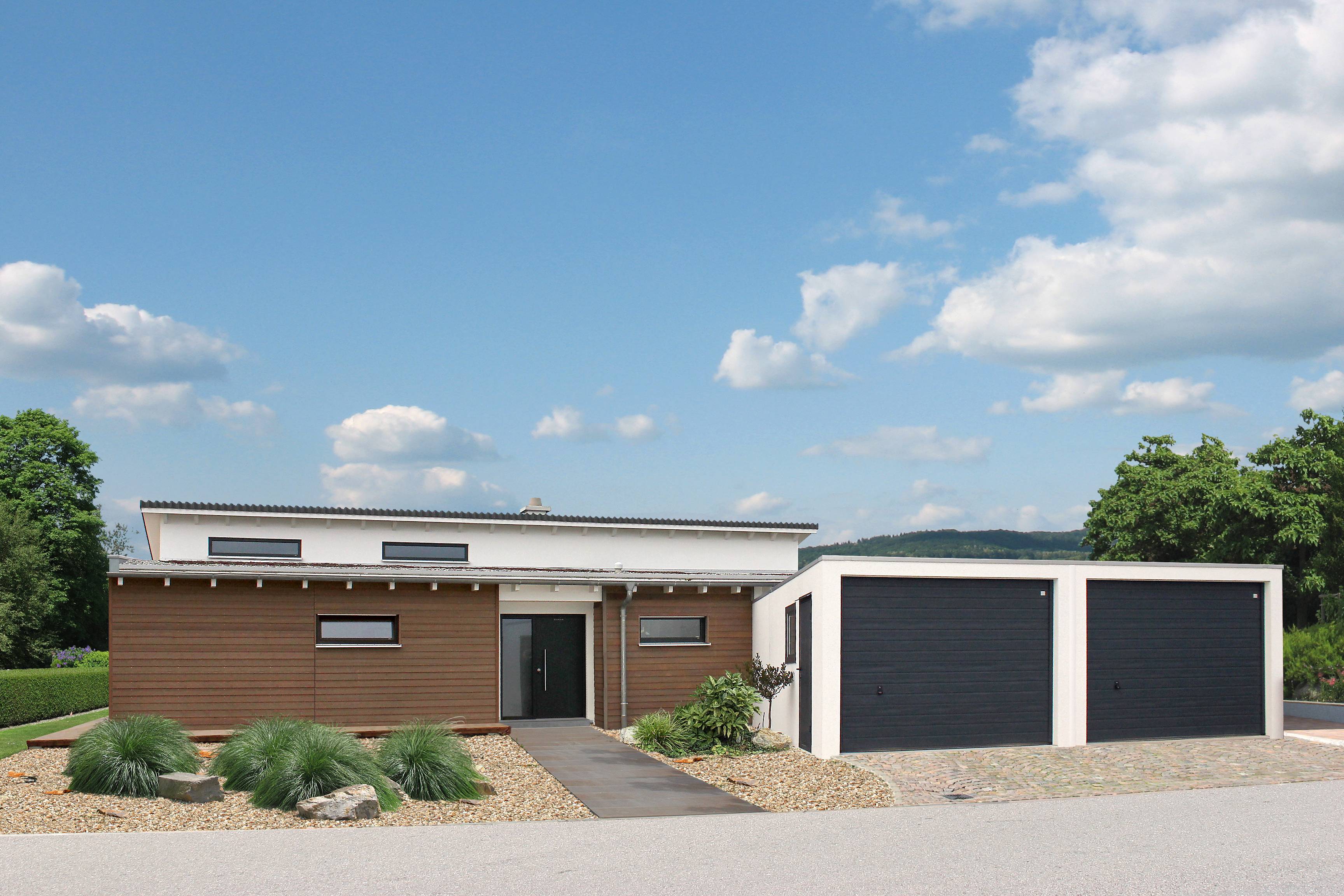 Fertighaus Homestory 196 von Lehner Haus Schlüsselfertig ab 314600€, Bungalow Außenansicht 1