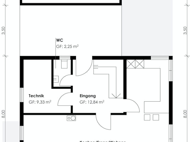 Fertighaus Homestory 203 von Lehner Haus Schlüsselfertig ab 305435€, Satteldach-Klassiker Grundriss 2