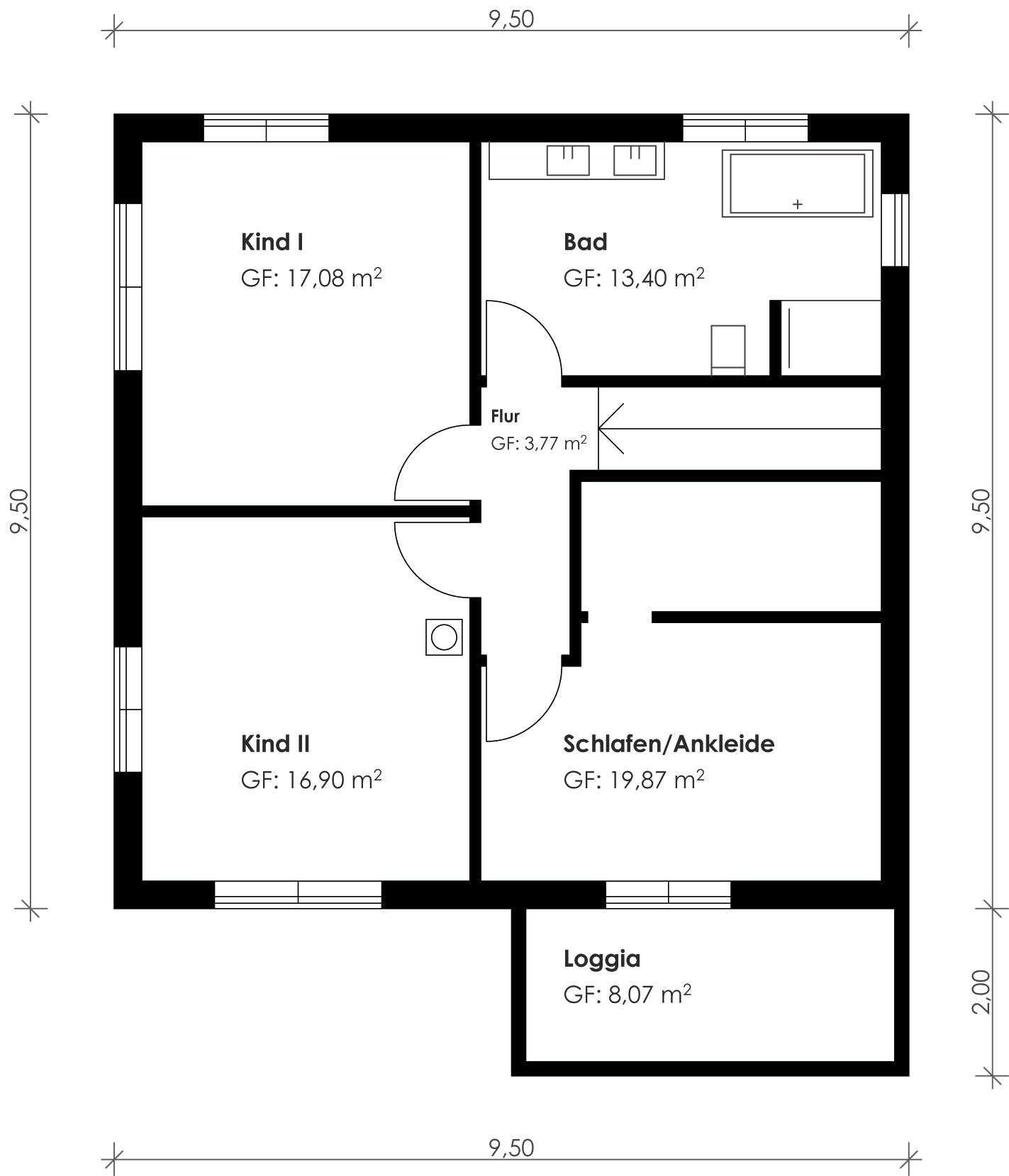 Fertighaus Homestory 215 von Lehner Haus Schlüsselfertig ab 360100€, Stadtvilla Grundriss 1