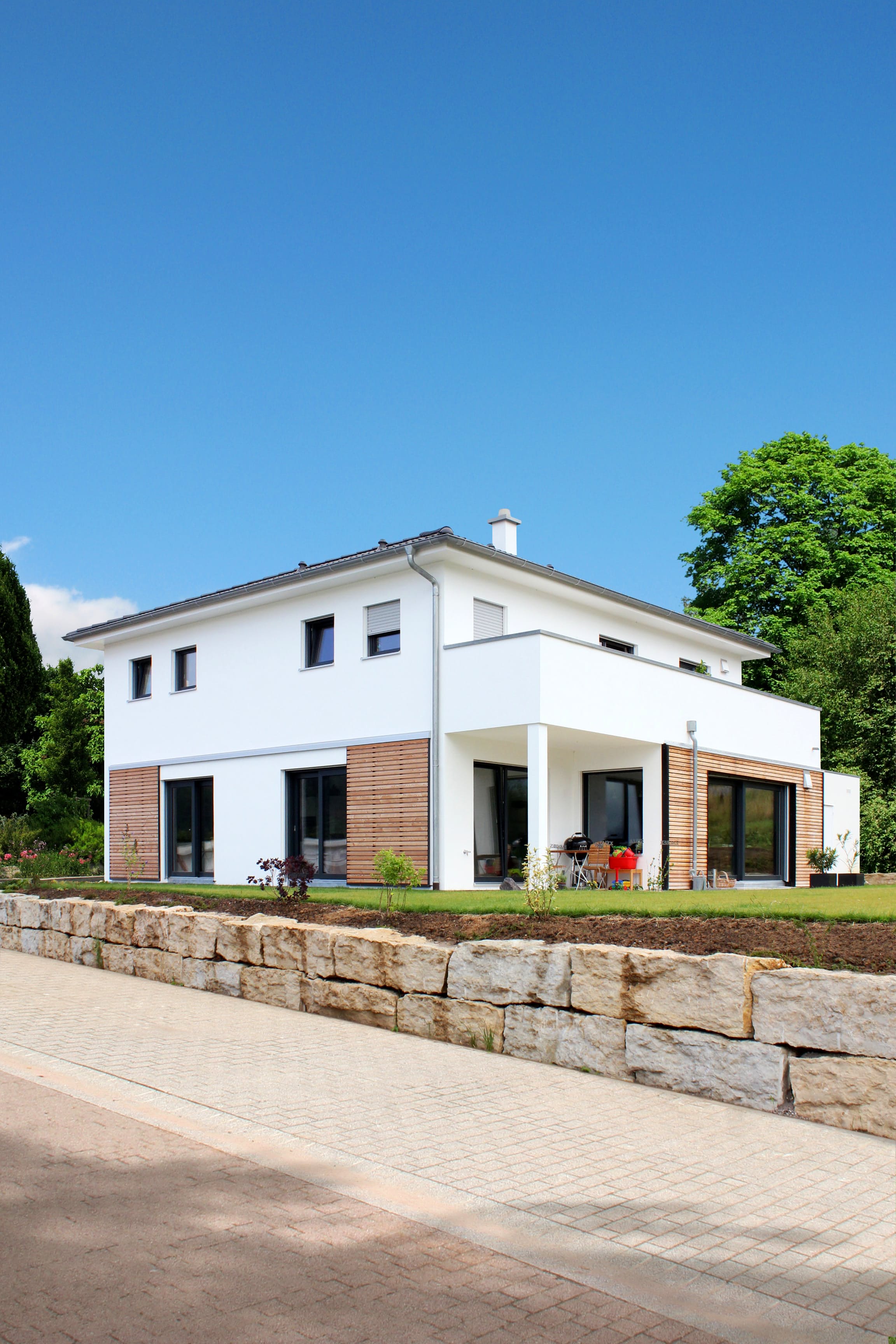 Fertighaus Homestory 227 von Lehner Haus Schlüsselfertig ab 468910€, Stadtvilla Außenansicht 1
