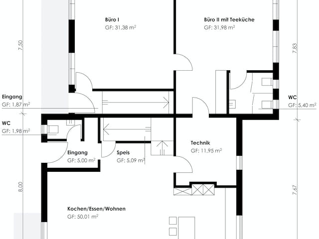 Fertighaus Homestory 256 von Lehner Haus Schlüsselfertig ab 747500€, Satteldach-Klassiker Grundriss 2