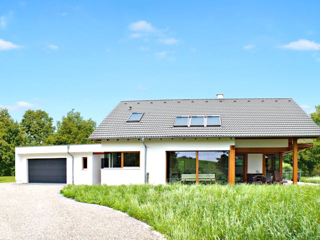 Fertighaus Homestory 308 von LEHNER HAUS Schlüsselfertig ab 538720€, Fachwerk Außenansicht 1