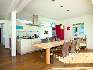 Fertighaus HUF Haus mit Flachdach - Beispiel 1 von HUF HAUS, Fachwerk Innenansicht 2