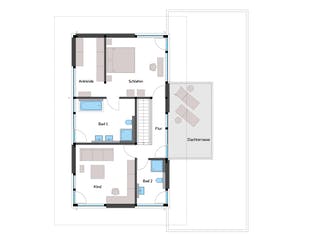 Fertighaus HUF Haus MODUM 10 Beispiel 6 von HUF HAUS, Fachwerk Grundriss 2