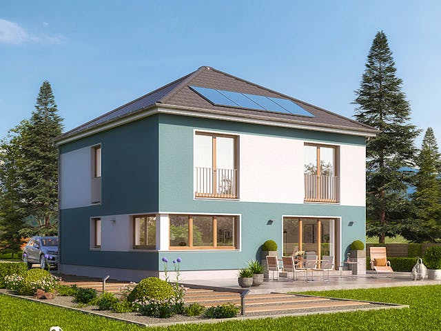 Massivhaus Arcus 150 von Heinz von Heiden Zentrale Schlüsselfertig ab 337820€, Stadtvilla Außenansicht 1