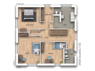 Massivhaus Arcus 230 von Heinz von Heiden Zentrale Schlüsselfertig ab 454358€, Stadtvilla Grundriss 2