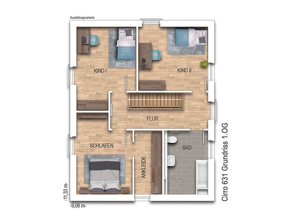 Massivhaus Cirro 631 von Heinz von Heiden Zentrale Schlüsselfertig ab 332965.3€, Pultdachhaus Grundriss 2