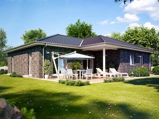 Massivhaus Cumulus 770 von Heinz von Heiden Schlüsselfertig ab 285012€, Bungalow Außenansicht 1 Massivhaus Cumulus 770 von Heinz von Heiden Schlüsselfertig ab 285012€, Bungalow Außenansicht 1