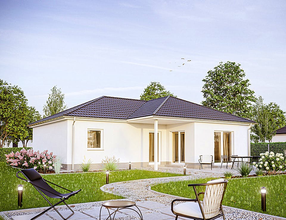 Massivhaus Cumulus 540 von Heinz von Heiden Schlüsselfertig ab 250293€, Bungalow Außenansicht 1