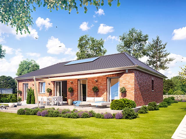 Massivhaus Cumulus 780 von Heinz von Heiden Zentrale Schlüsselfertig ab 275342€, Bungalow Außenansicht 1