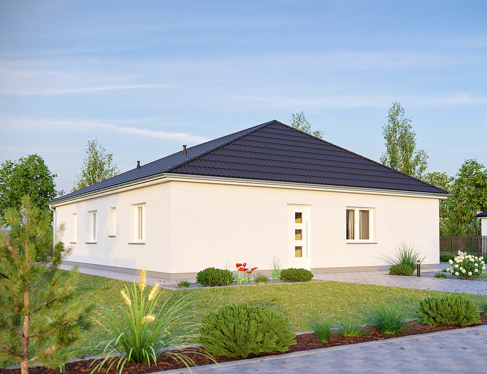 Massivhaus Cumulus 960 von Heinz von Heiden Schlüsselfertig ab 272194€, Bungalow Außenansicht 1