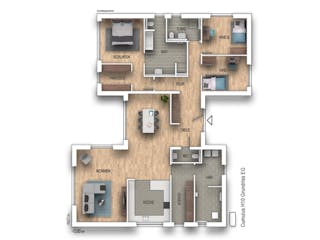 Massivhaus Cumulus H10 von Heinz von Heiden Zentrale Schlüsselfertig ab 437698€, Bungalow Grundriss 1