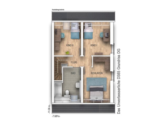 Massivhaus Das Unverbesserliche DS65 von Heinz von Heiden Schlüsselfertig ab 203554.5€, Satteldach-Klassiker Grundriss 2