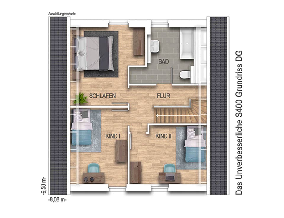 Massivhaus Das Unverbesserliche S400 von Heinz von Heiden Zentrale Schlüsselfertig ab 214442.2€, Grundriss 2