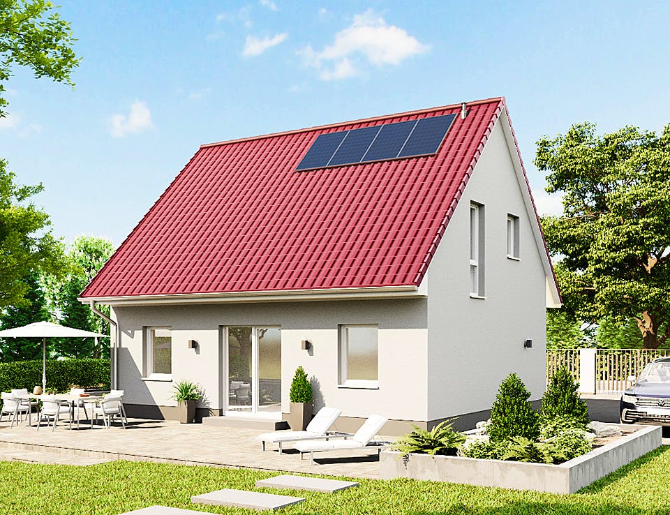 Massivhaus Das Unverbesserliche S401 von Heinz von Heiden Schlüsselfertig ab 209973€, Satteldach-Klassiker Außenansicht 1