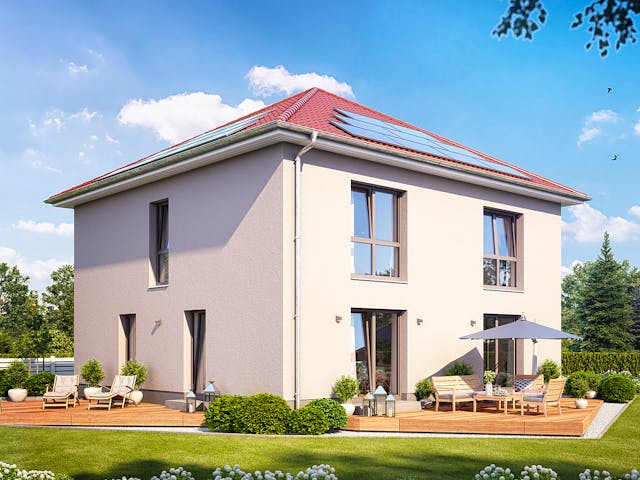 Massivhaus Arcus B1K von Heinz von Heiden Zentrale Schlüsselfertig ab 419592€, Stadtvilla Außenansicht 1 Massivhaus Arcus B1K von Heinz von Heiden Zentrale Schlüsselfertig ab 419592€, Stadtvilla Außenansicht 1