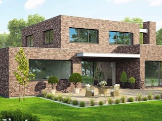 Massivhaus Bauhaus Hardine von GfG-Architektenhäuser,  Außenansicht 1