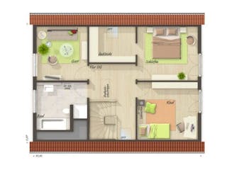 Massivhaus Bodensee 129 von Schmid-Haus Bausatzhaus ab 335000€,  Innenansicht 4