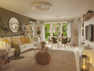 Massivhaus Bungalow 128 von Schmid-Haus Bausatzhaus ab 343460€, Bungalow Innenansicht 2