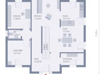 Fertighaus Design 22 von OKAL Haus Schlüsselfertig ab 466900€, Innenansicht 1