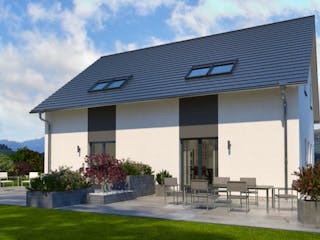 Fertighaus Doppelhaus 07 von OKAL Haus Schlüsselfertig ab 332900€,  Außenansicht 1