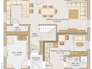 Fertighaus EFH 35-181-150 mit Einliegerwohnung von BoHolz Haus Schlüsselfertig ab 467756€, Innenansicht 3