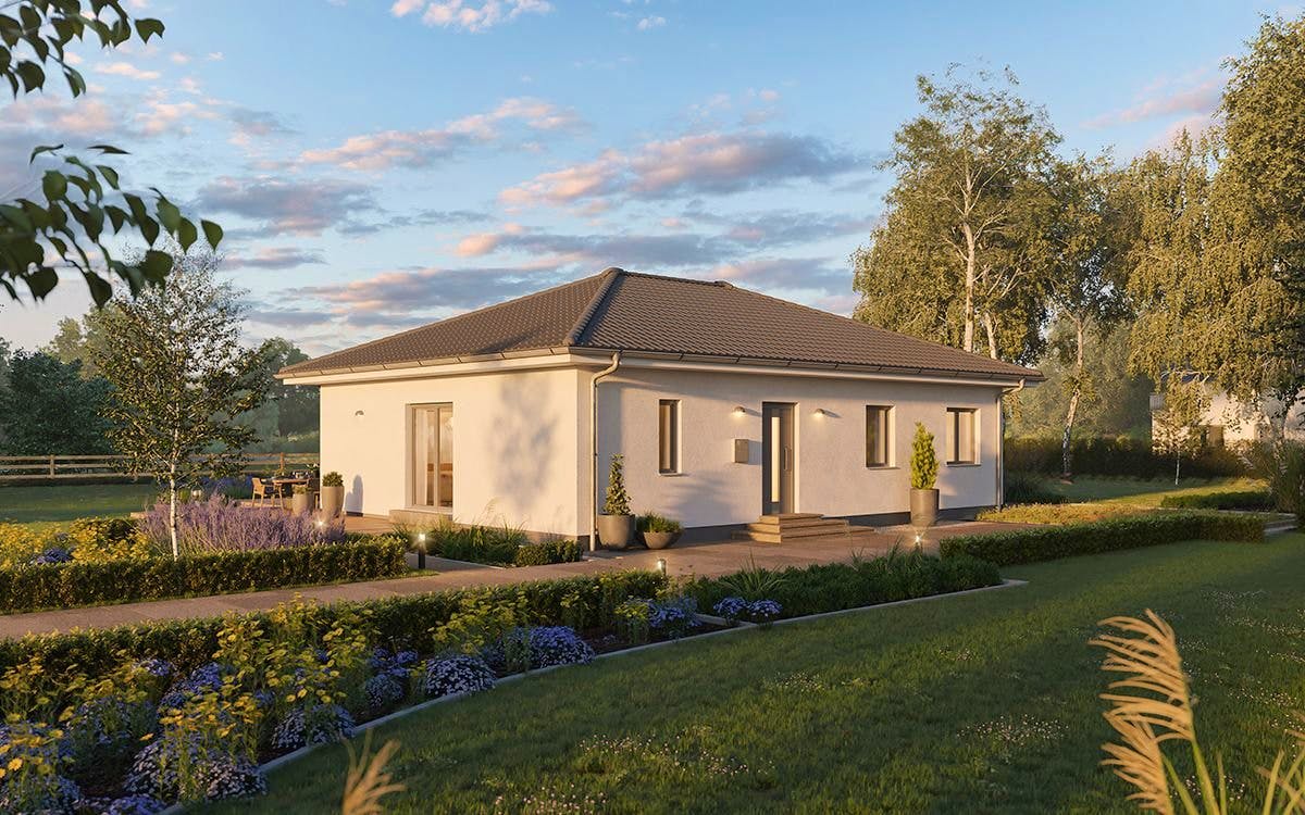 Fertighaus FamilyStyle 11.01 W von massa haus Ausbauhaus ab 138999€, Bungalow Innenansicht 1