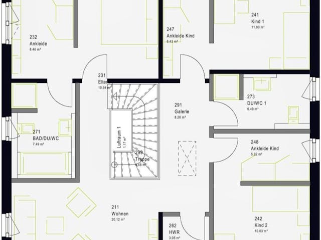 Fertighaus FamilyStyle 20.02 W von massa haus Ausbauhaus ab 198999€, Stadtvilla Innenansicht 6