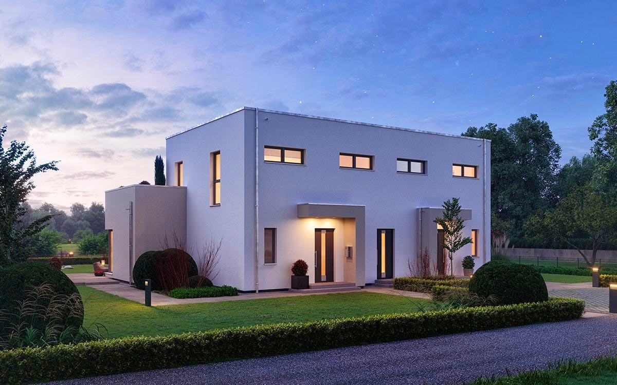 Fertighaus FamilyStyle 20.04 F von massa haus Ausbauhaus ab 250999€, Cubushaus Außenansicht 1