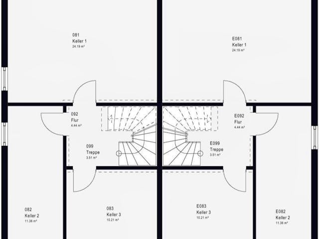 Fertighaus FamilyStyle 33.01 P von massa haus Ausbauhaus ab 298999€, Pultdachhaus Innenansicht 4