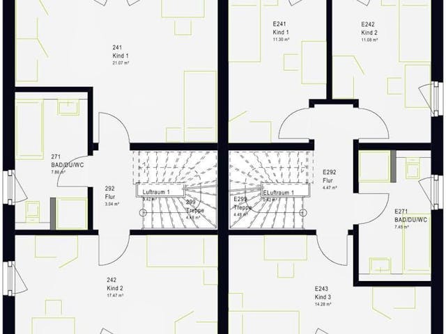 Fertighaus FamilyStyle 33.01 P von massa haus Ausbauhaus ab 298999€, Pultdachhaus Innenansicht 5