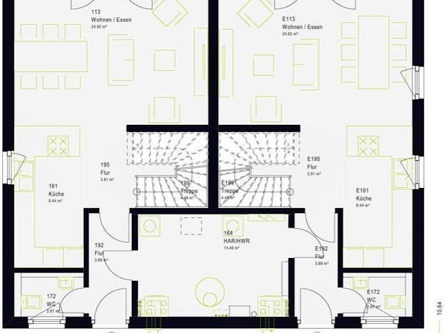 Fertighaus FamilyStyle 33.01 P von massa haus Ausbauhaus ab 298999€, Pultdachhaus Innenansicht 6