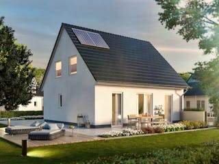 Massivhaus Flair 110 von Schmid-Haus Bausatzhaus ab 290130€,  Außenansicht 1