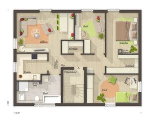 Massivhaus Flair 180 Duo von Schmid-Haus Bausatzhaus ab 418200€, Innenansicht 4