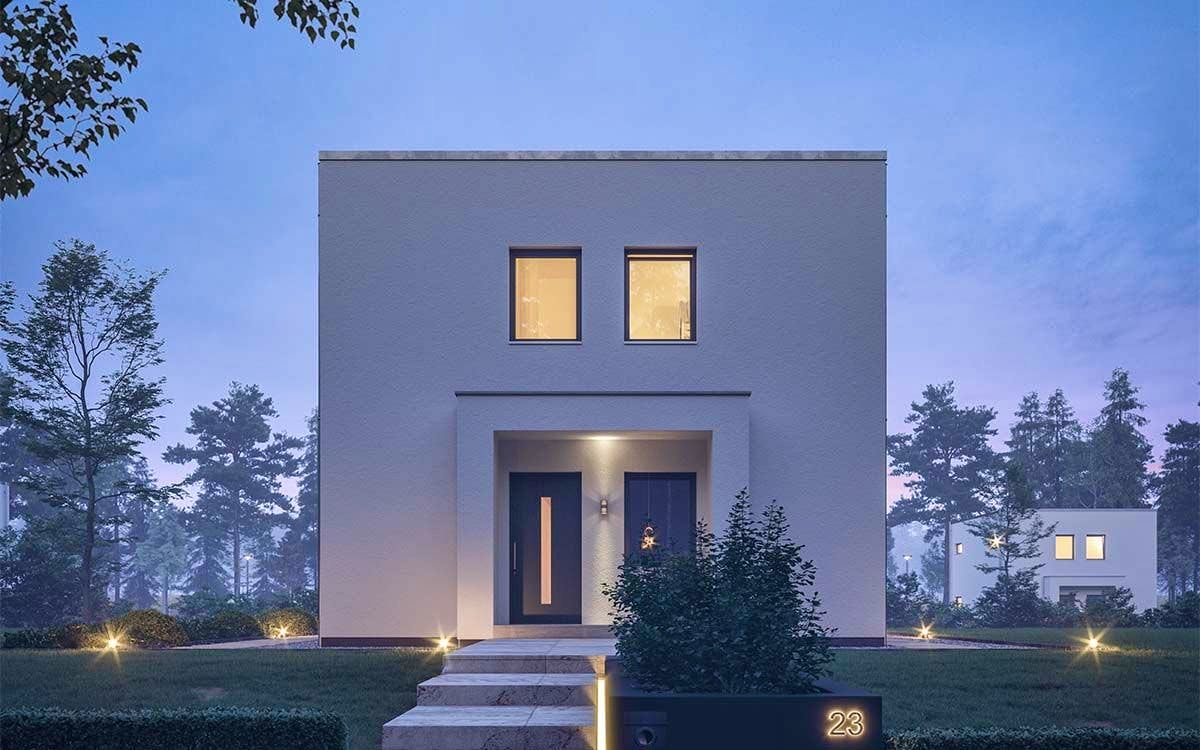 Fertighaus LifeStyle 13.01 F von massa haus Ausbauhaus ab 186999€, Cubushaus Innenansicht 1