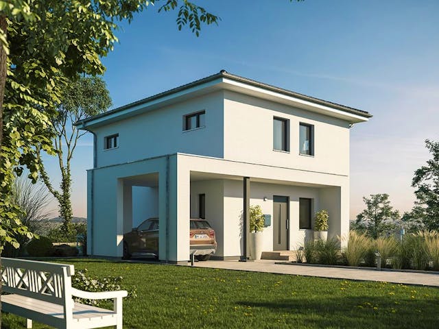 Fertighaus LifeStyle 13.01 W von massa haus Ausbauhaus ab 157999€, Stadtvilla Außenansicht 1 Fertighaus LifeStyle 13.01 W von massa haus Ausbauhaus ab 157999€, Stadtvilla Außenansicht 1