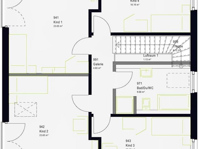 Fertighaus LifeStyle 17.01 P von massa haus Ausbauhaus ab 174999€, Pultdachhaus Innenansicht 6