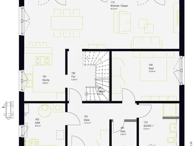 Fertighaus LifeStyle 20.02 W von massa haus Ausbauhaus ab 194999€, Stadtvilla Innenansicht 5